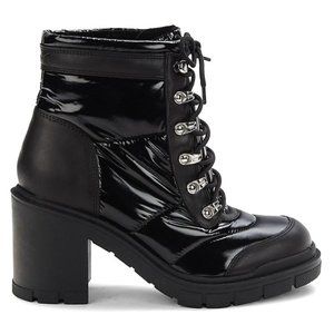 MARC FISHER LTD Mlvaina Block Heel Snow Booties in Black size 6.5